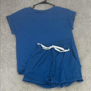 Blue T-Shirt and Shorts Set